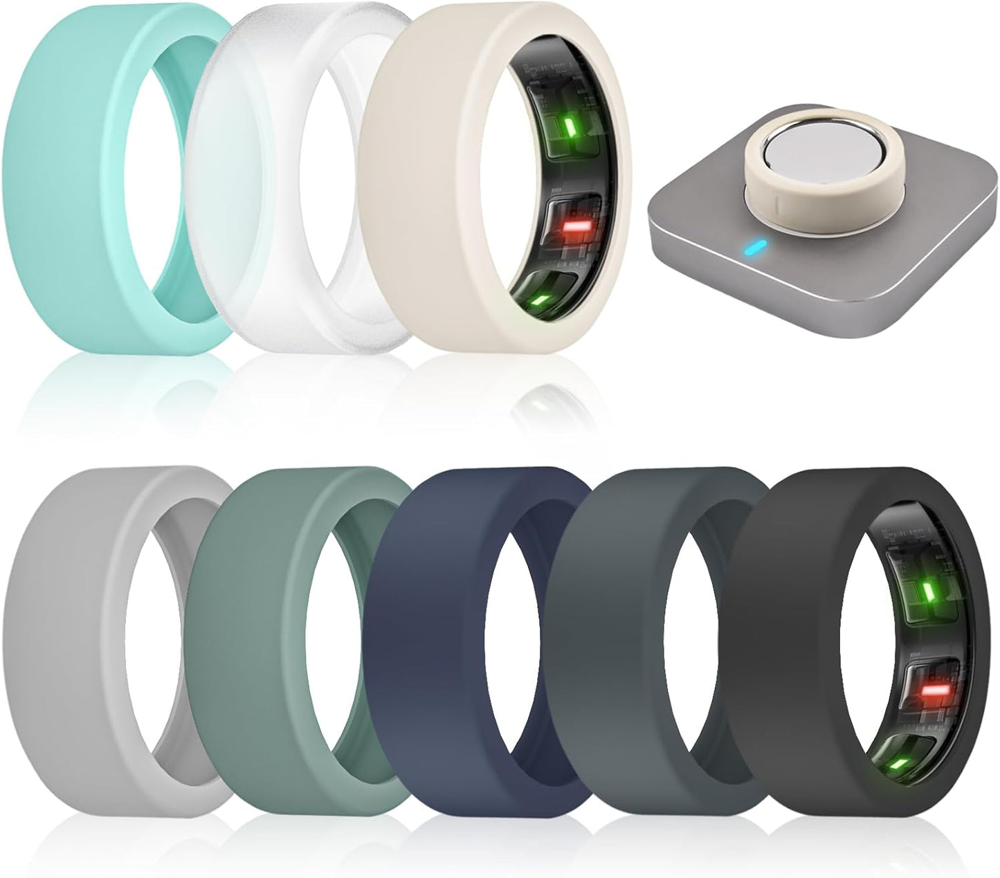 Arkos™ Full Protection Silicone Ring Edge Covers – Sizes 4–15, Multi - Color Pack - Yviora