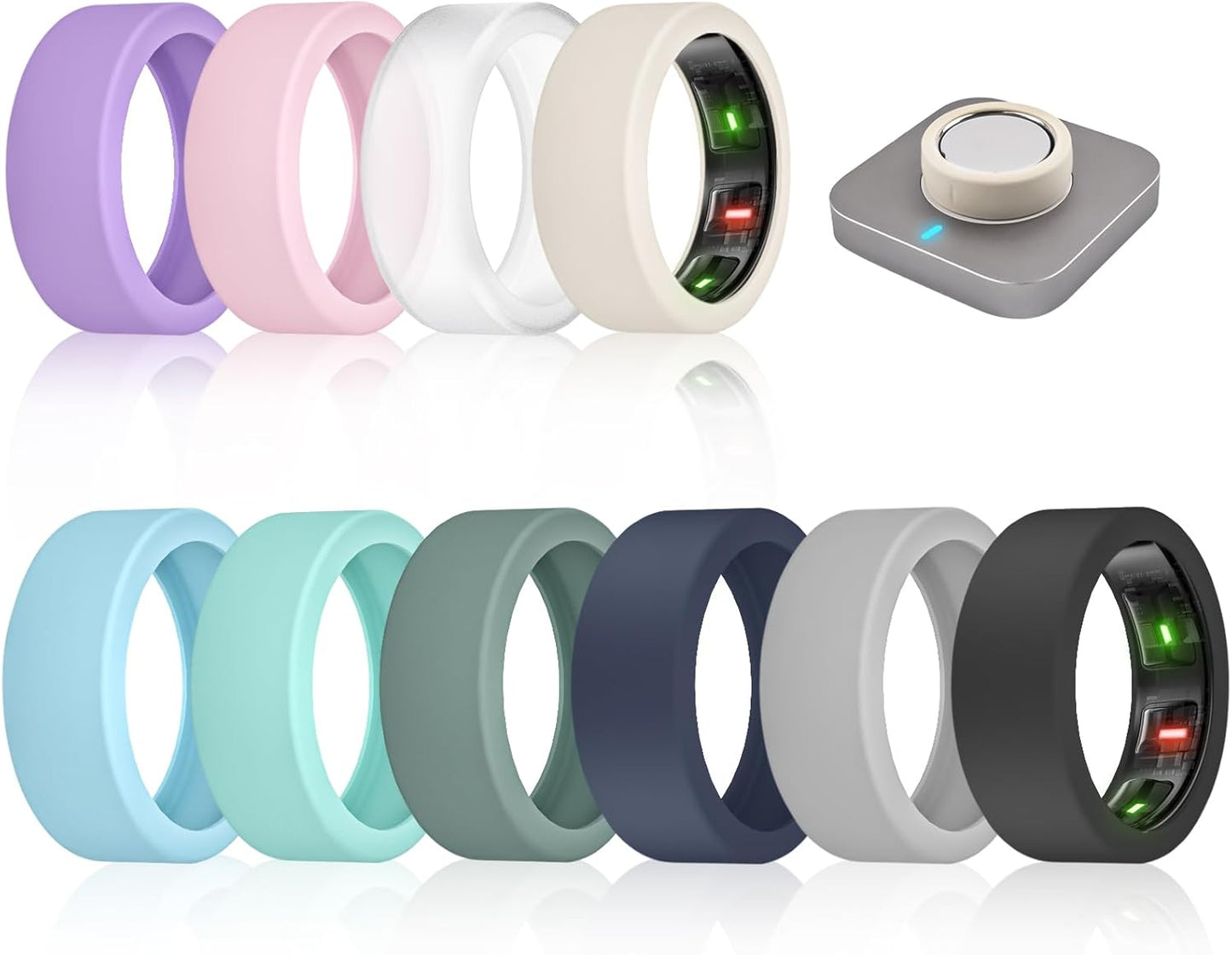 Arkos™ Full Protection Silicone Ring Edge Covers – Sizes 4–15, Multi - Color Pack - Yviora