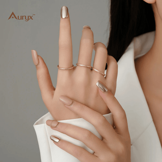 Auryx™ 2mm Pearl Matte Titanium Stacking Ring - Yviora