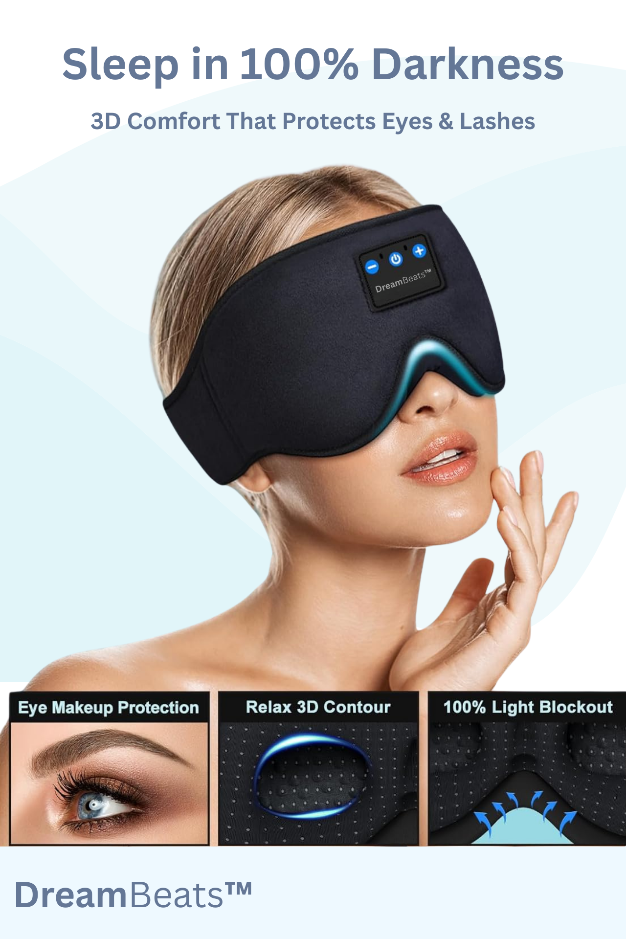 DreamBeats™ (Lightime Tunnel) – Bluetooth Sleep Mask