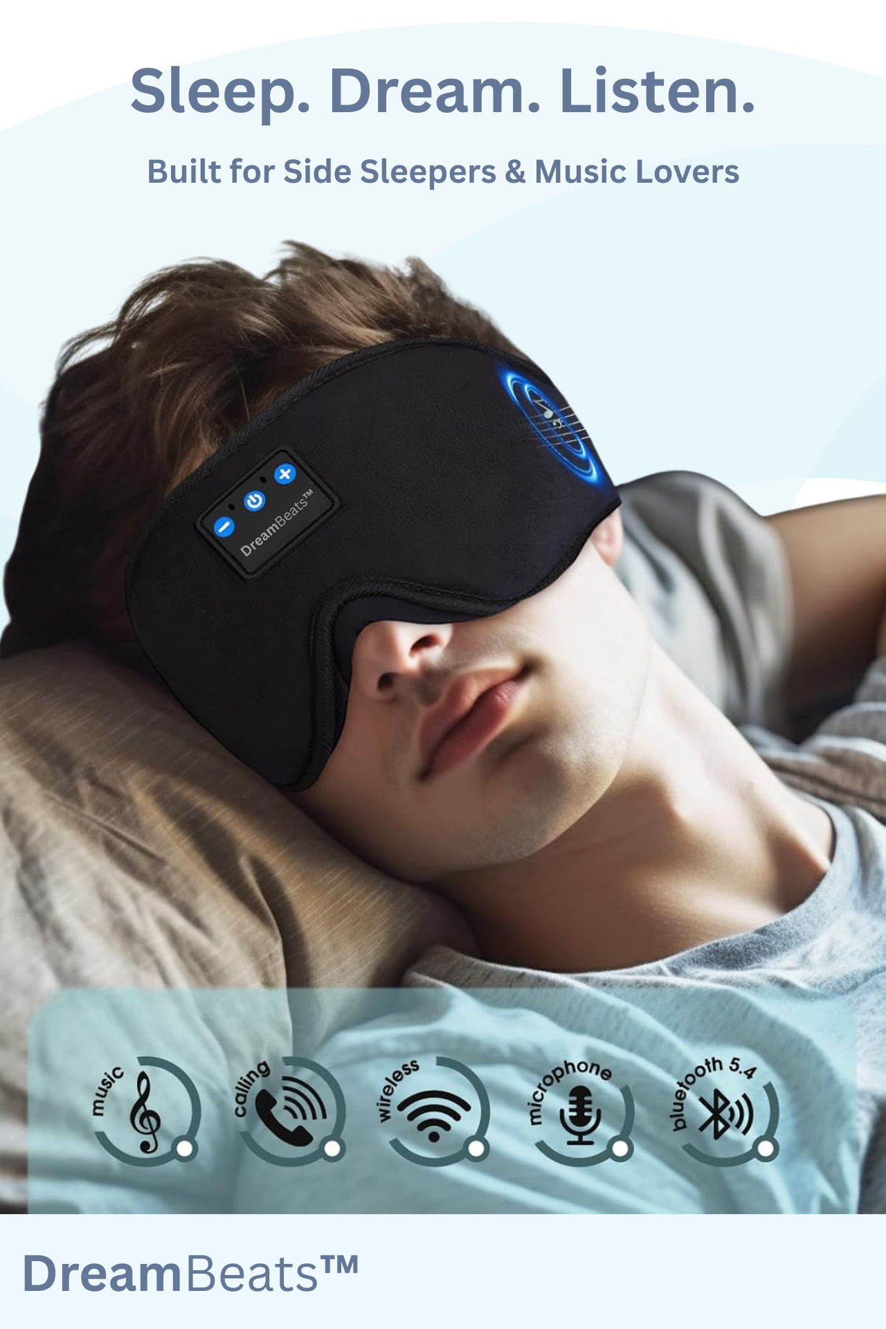 DreamBeats™ (Lightime Tunnel) – Bluetooth Sleep Mask