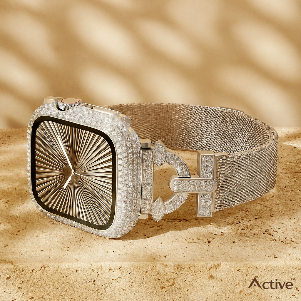 Yviora Active™ – Luxe Sport Band for Apple Watch (38mm, Gold Edition)