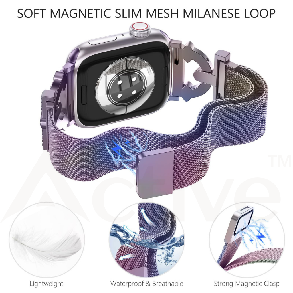 Yviora Active™ – Luxe Sport Band for Apple Watch (38mm, Gold Edition)