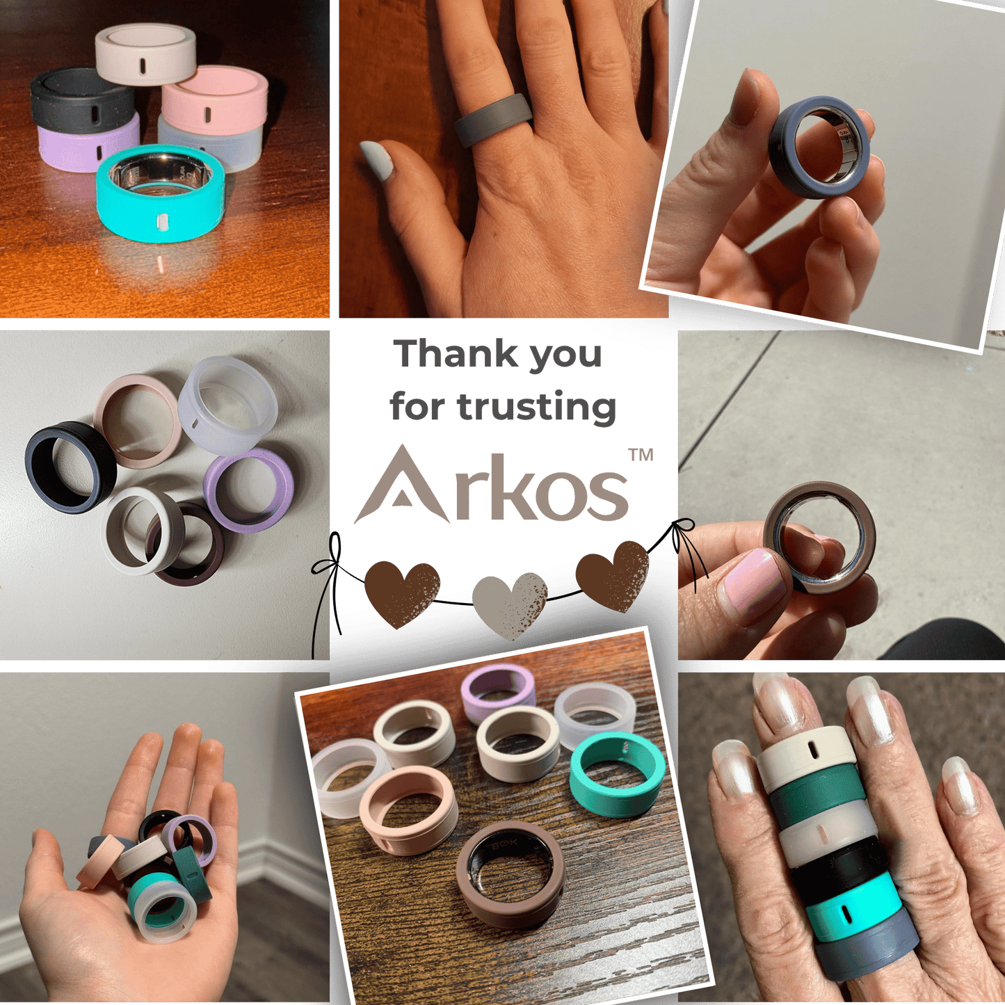 Arkos™ Full Protection Silicone Ring Edge Covers – Sizes 4–15, Multi - Color Pack - Yviora