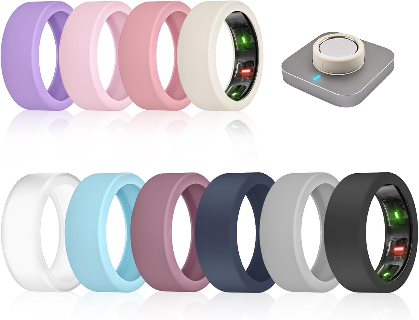 Arkos™ Full Protection Silicone Ring Edge Covers – Sizes 4–15, Multi - Color Pack - Yviora