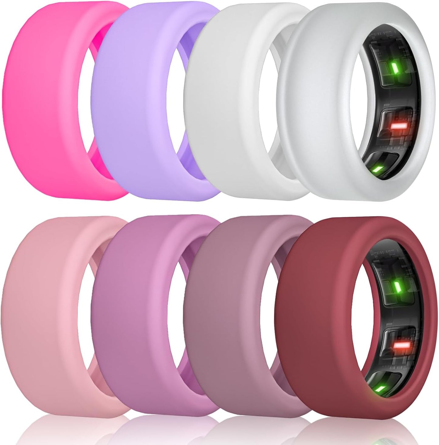 Arkos™ Full Protection Silicone Ring Edge Covers – Sizes 4–15, Multi - Color Pack - Yviora