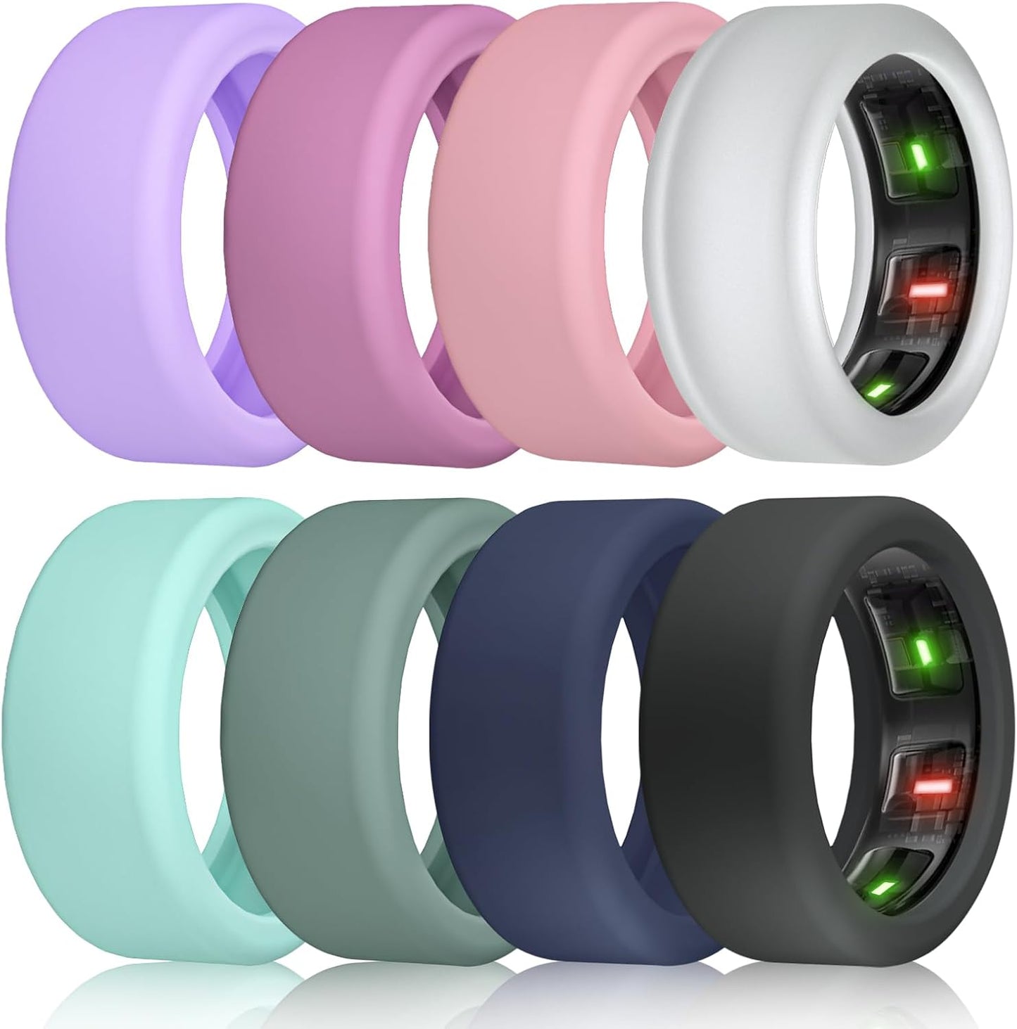 Arkos™ Full Protection Silicone Ring Edge Covers – Sizes 4–15, Multi - Color Pack - Yviora