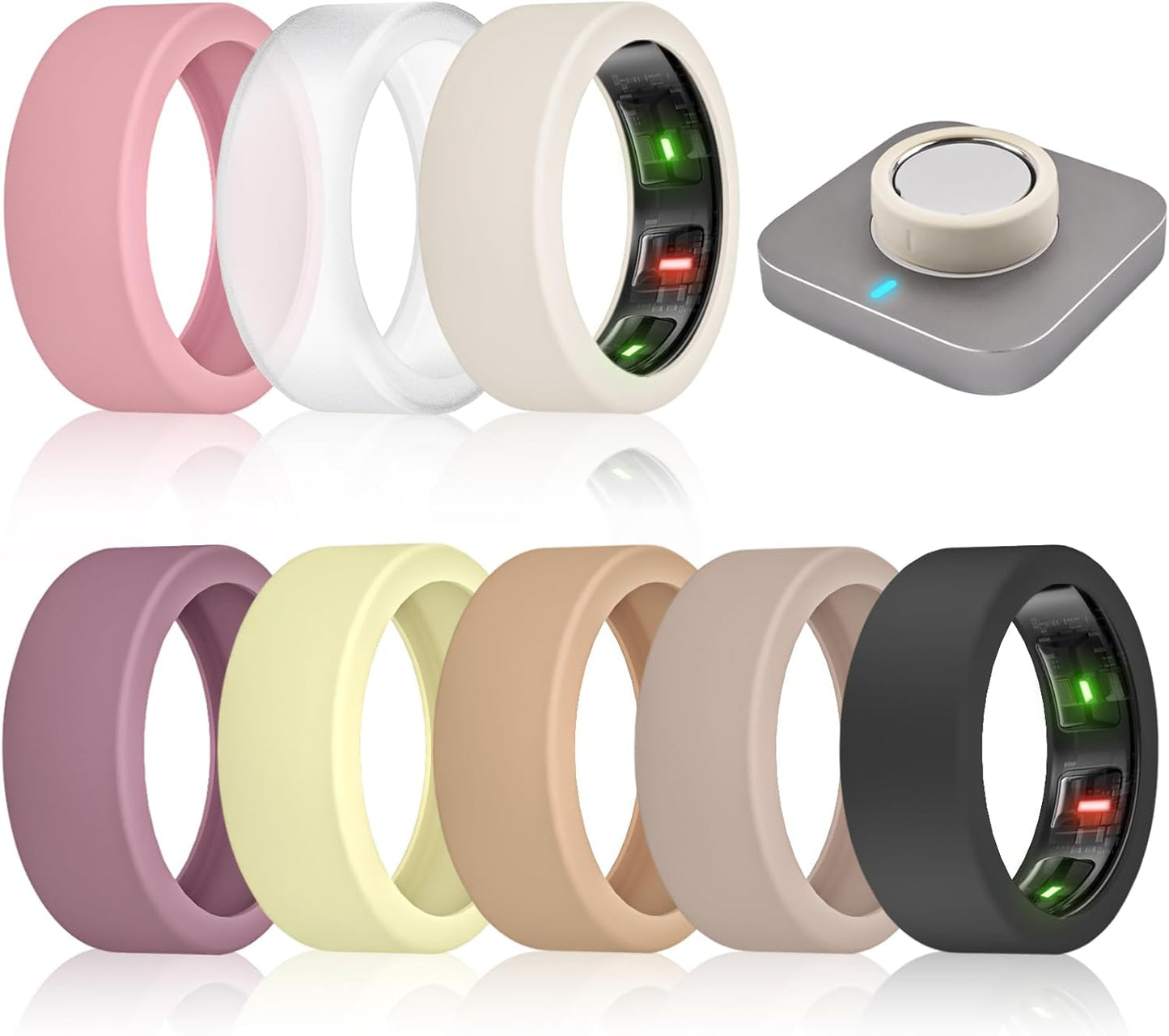 Arkos™ Full Protection Silicone Ring Edge Covers – Sizes 4–15, Multi - Color Pack - Yviora