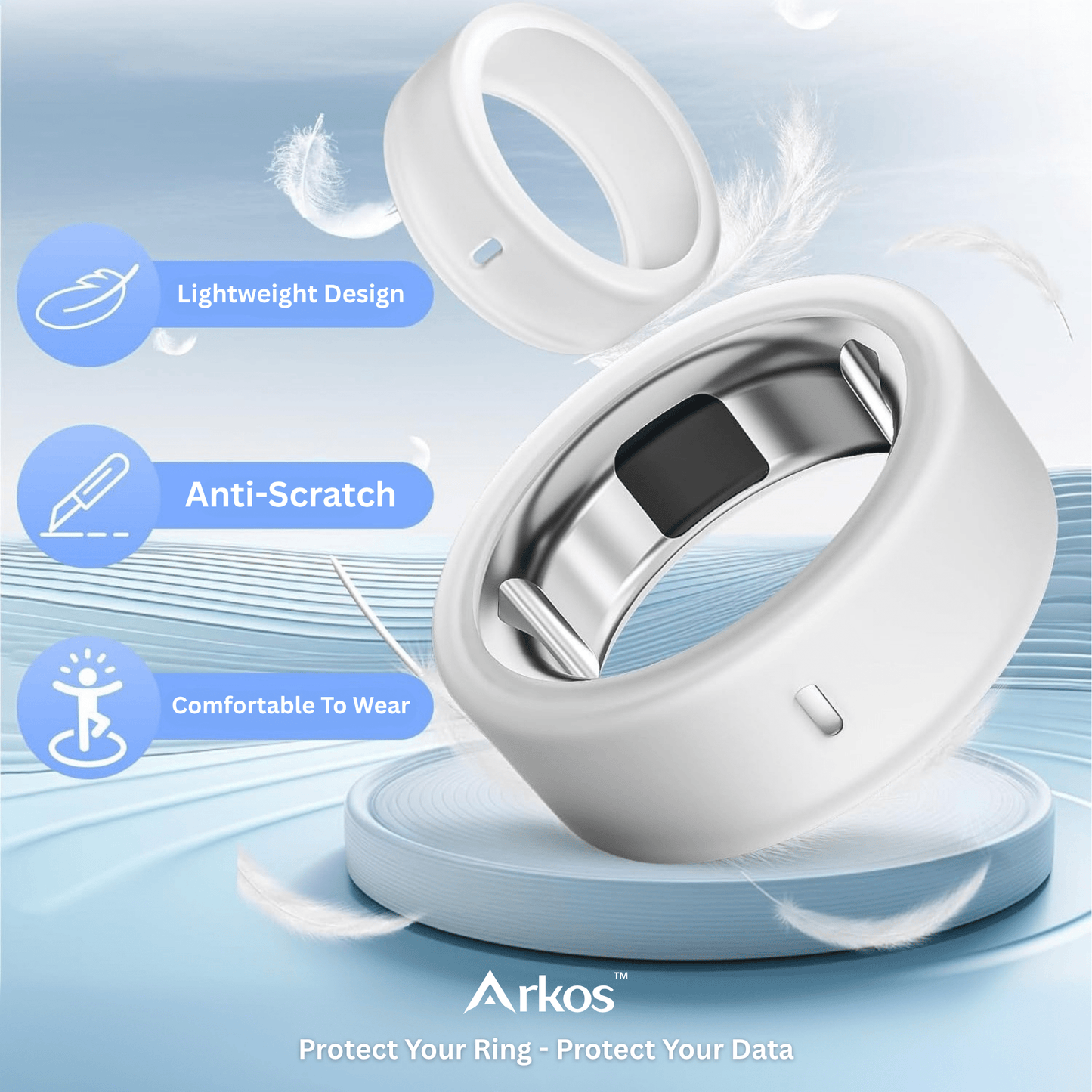 Arkos™ Protection Silicone Ring Flex Covers – Sizes 6–13, Multi - Color S Pack - Yviora