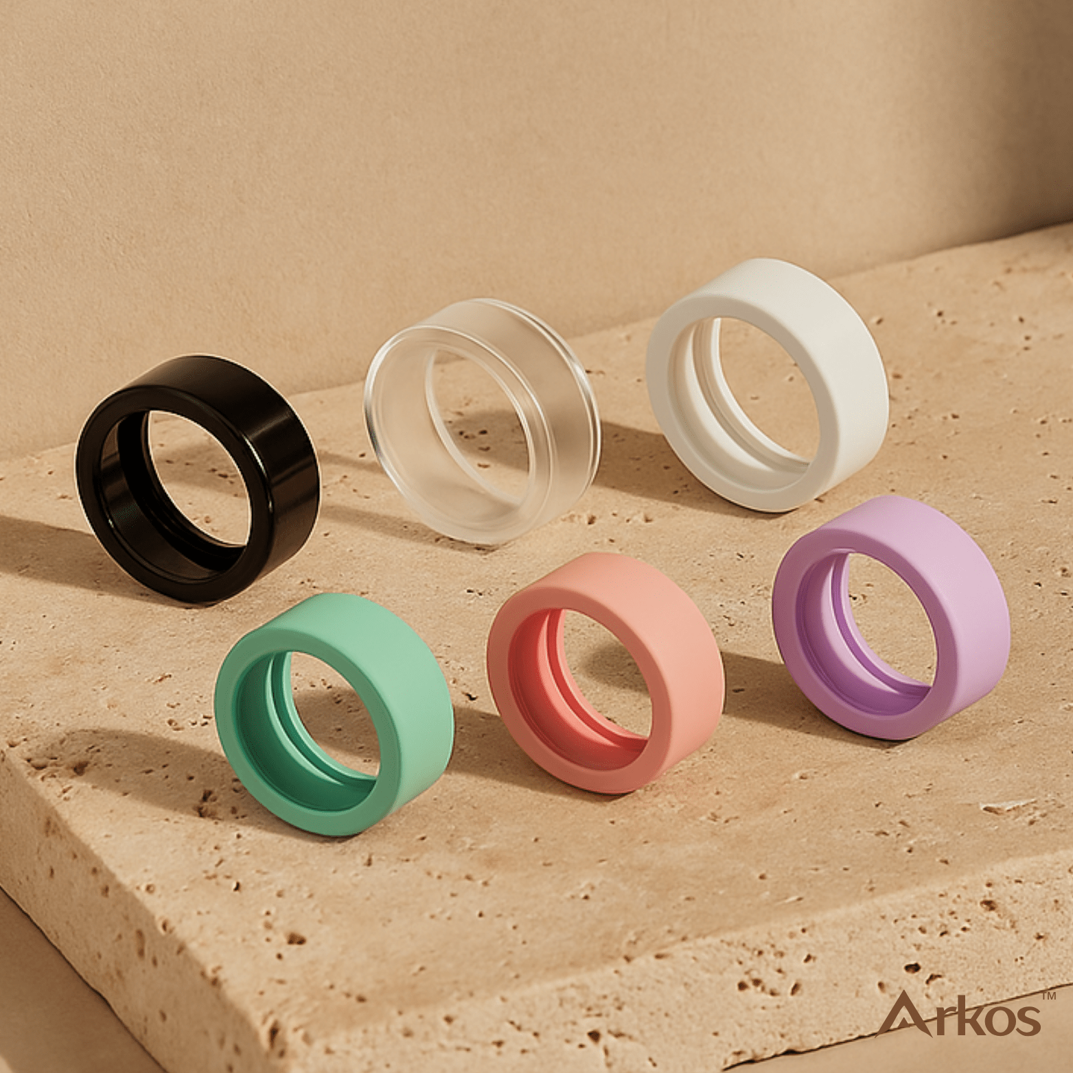 Arkos™ Protection Silicone Ring Flex Covers – Sizes 6–13, Multi - Color S Pack - Yviora
