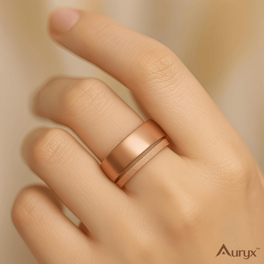 Auryx™ 2mm Pearl Matte Titanium Stacking Ring - Yviora