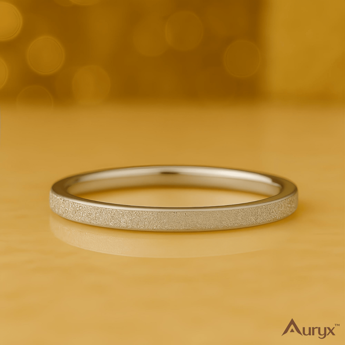 Auryx™ 2mm Pearl Matte Titanium Stacking Ring - Yviora
