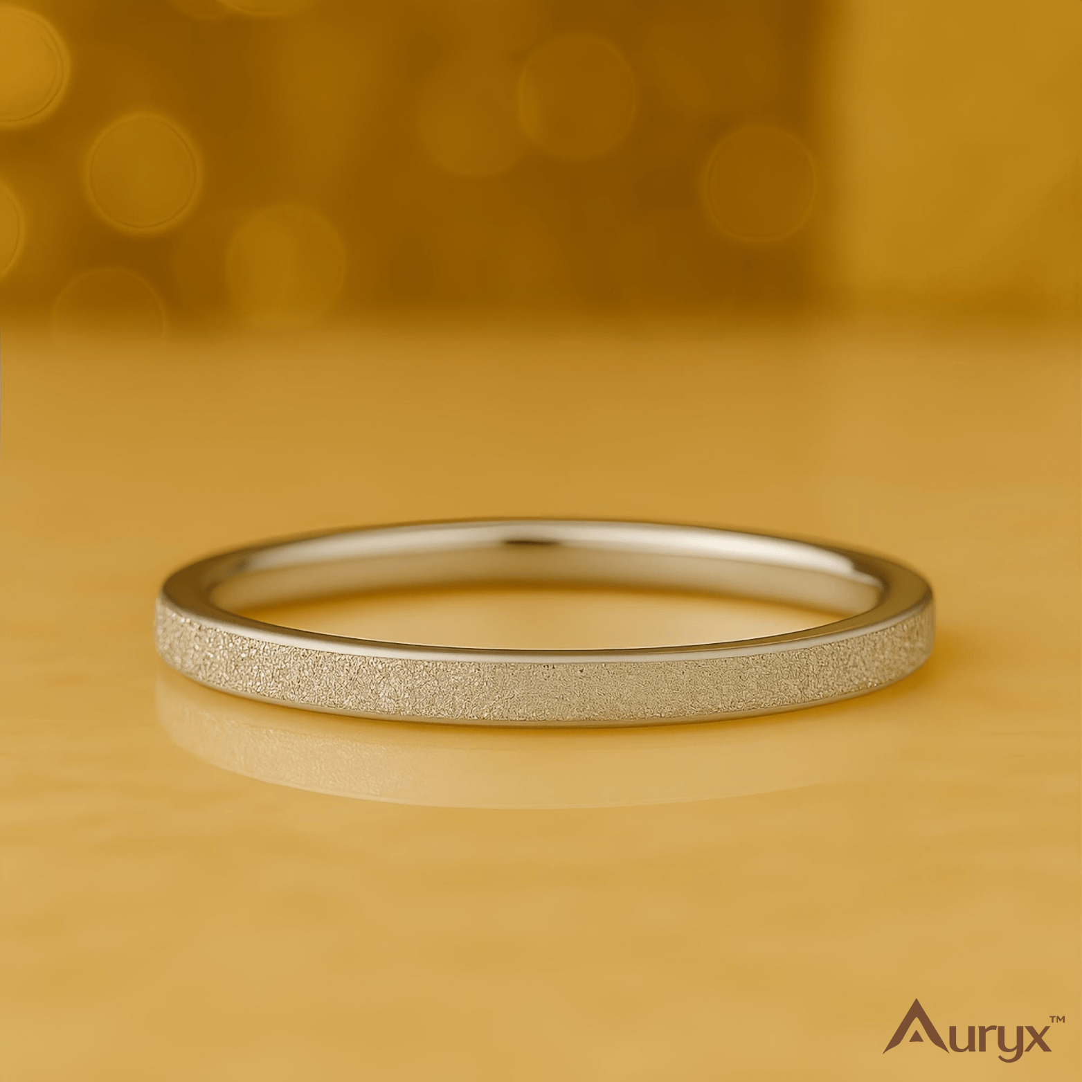 Auryx™ 2mm Pearl Matte Titanium Stacking Ring - Yviora