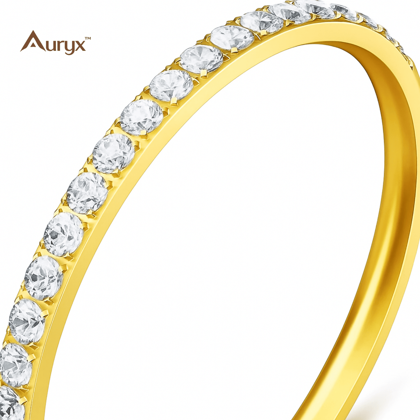 Auryx™ Gold - Plated Titanium Steel Wide Ring (Multiple Sizes) - Yviora